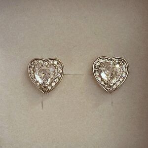 Heart Shaped Silver Earrings